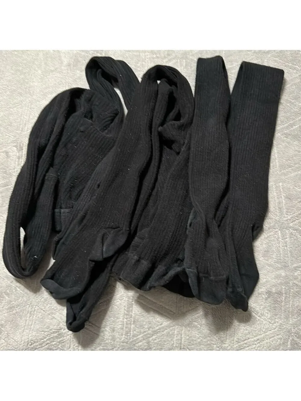 Bundle of Black Cotton Rich Rib Tights